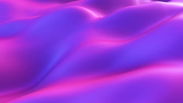 Abstrakt rörelse bakgrund. Blå lila modern vätska buller bakgrund. Deformerad yta med släta reflektioner och skuggor. 3D-illustration — Stockfoto