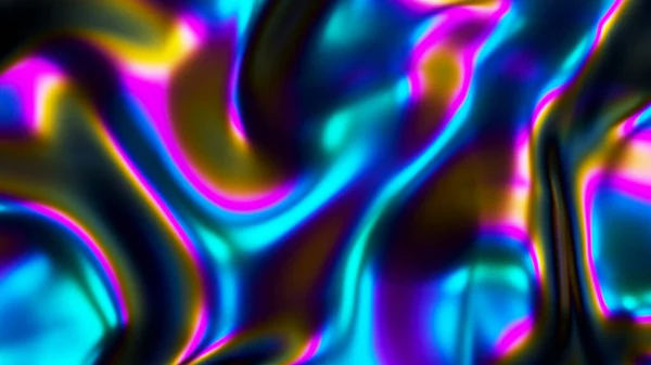 Abstract holographic gradient rainbow animation. 4K motion graphic. Trendy vibrant texture, fashion textile, neon colour, ambient graphic design, screen saver. 3d illustration
