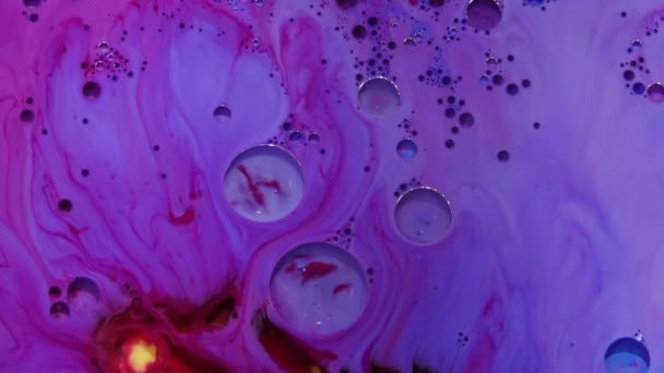 Space clouds nebula texture background of cosmic galaxy. Fluid dynamics made of ink and paint in macro — 비디오