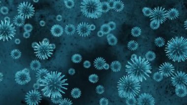 A deadly coronavirus bacterium under a microscope. Pathogen outbreak of bacterium and virus, disease causing microorganisms like the Coronavirus - 3d render