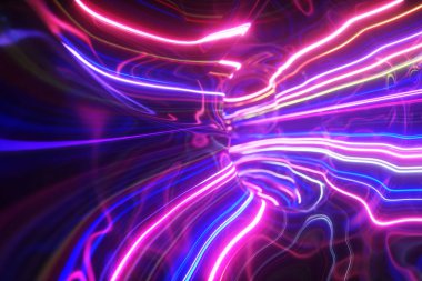 Abstract colorful background of topographic map concept. Wavy backdrop. Space surface. magic neon light curved swirl line. Modern light spectrum 3d illustration