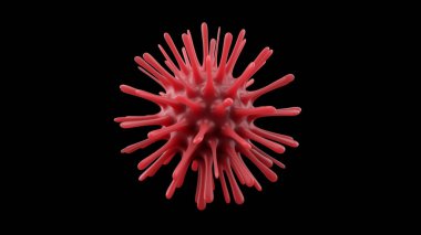 A deadly coronavirus bacterium under a microscope. Pathogen outbreak of bacterium and virus, disease causing microorganisms like the Coronavirus. 3d illustration