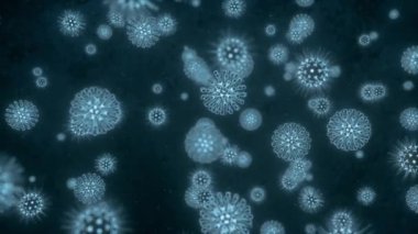 Pathogen outbreak of bacterium and virus, disease causing microorganisms like the Coronavirus - 3D render