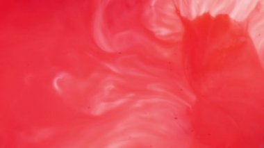 Çok renkli akrilik boya hareket halinde. Ağır çekim. Harika bir yüzey. Soyut renkli boyalar. Üst görünüm