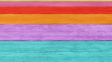 Eski ahşap gökkuşağı arka planında alan derinliği var. 3d illüstrasyon