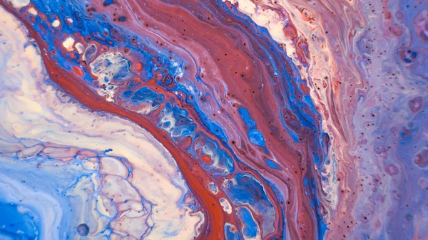 Veelkleurige Olie Inkten Gemengd Een Abstract Patroon Acrylvulling — Stockfoto