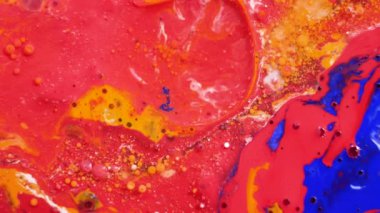 Akrilik boyadan yapılan soyut renkli arka plan. İnanılmaz desenler. Resim sanatı.