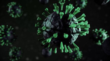 Virüs enfeksiyonları. Sağlıklı hastalara hastalık ve hastalık bulaştıran bir grup yeşil bakteriyel yabancı hücre tarafından temsil ediliyor..