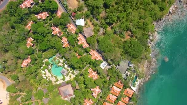 タイのプーケットリゾート島。4k空中映像. — ストック動画