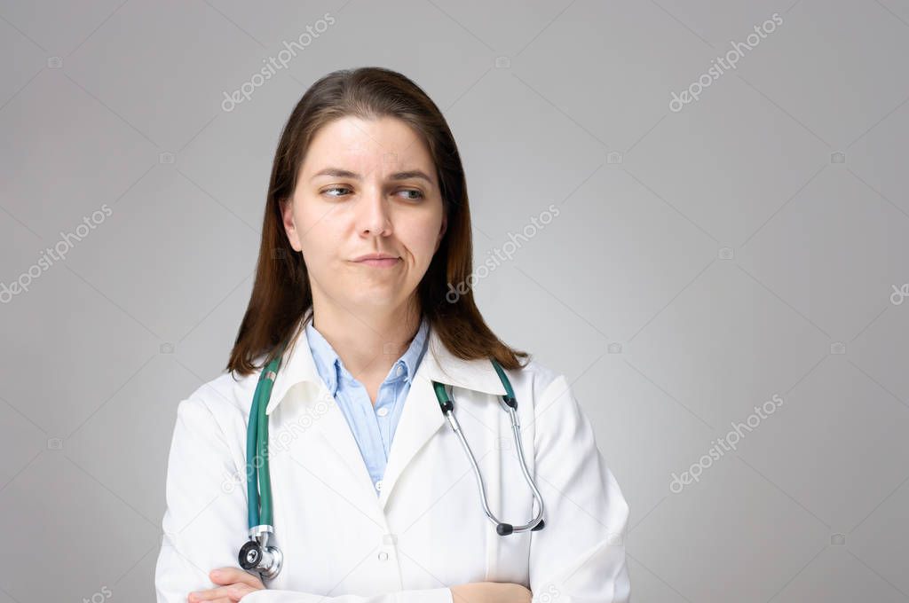 Disappointed female doctor