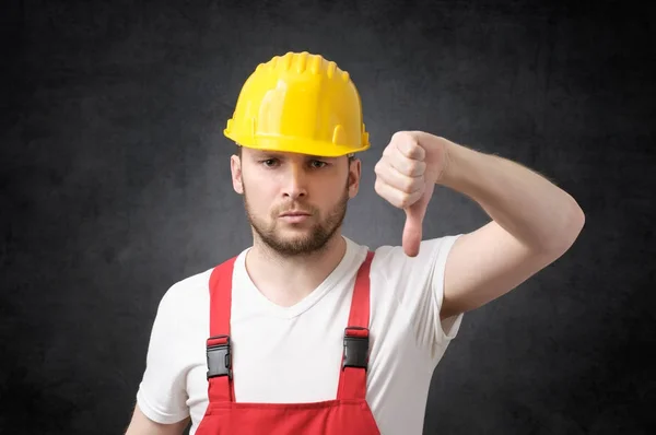 Angry construction worker — Stock Photo, Image