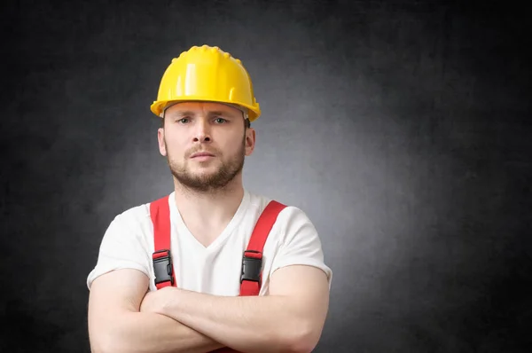 Obrero de la construcción enojado — Foto de Stock