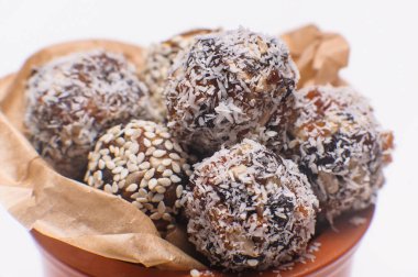 Çikolata Hindistan cevizi flakes el yapımı