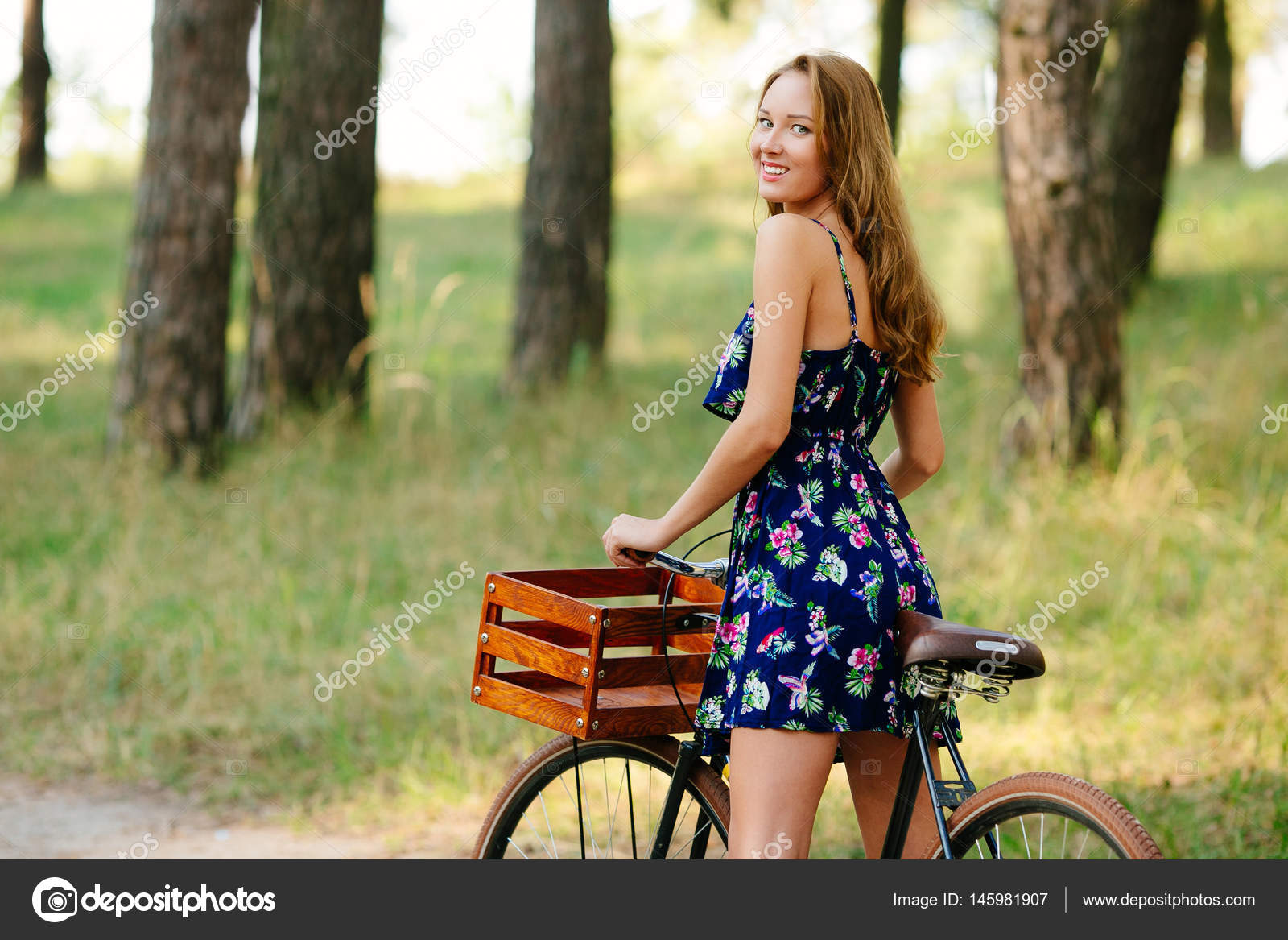 pretty girl on bike