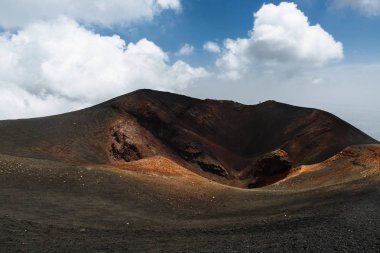 Krater yanardağ Etna Sicilya, İtalya