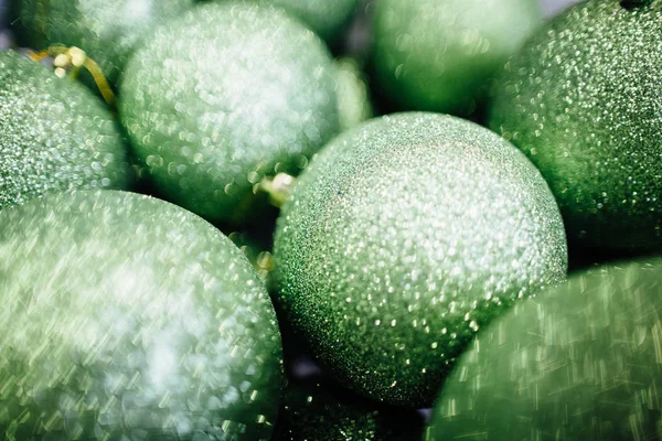 Green Christmas balls.