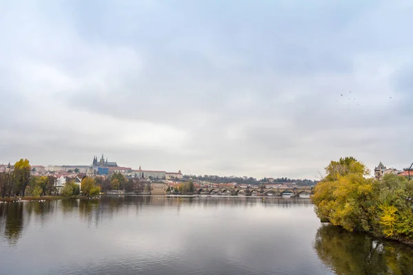 Panorama Van Oude Binnenstad Van Praag Tsjechië Met Een Focus — Stockfoto