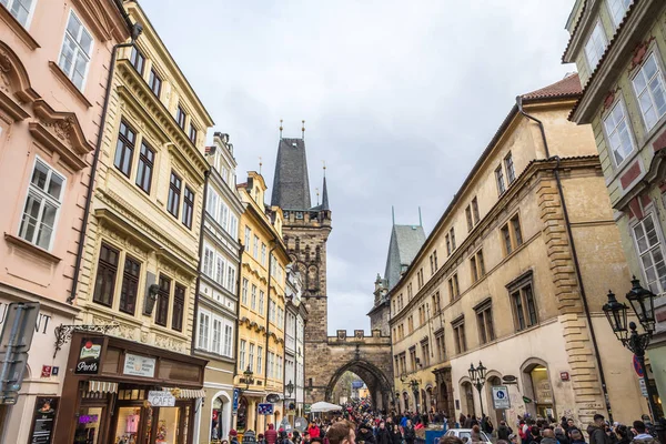 Prague Czechie Novembre 2019 Tour Pont Petite Ville Charles Bridge — Photo