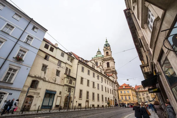 Prague Czechia Novembro 2019 Igreja São Nicolau Também Chamada Kostel — Fotografia de Stock