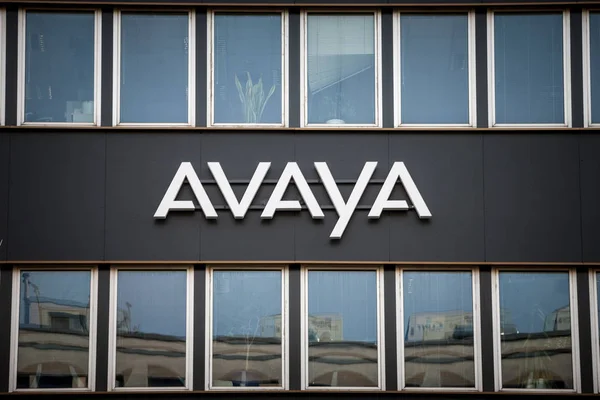 Praag Tsjechië November 2019 Logo Van Avaya Hun Hoofdkantoor Voor — Stockfoto