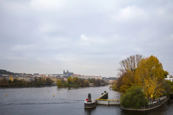 Panorama Van Oude Binnenstad Van Praag Tsjechië Met Een Focus — Stockfoto