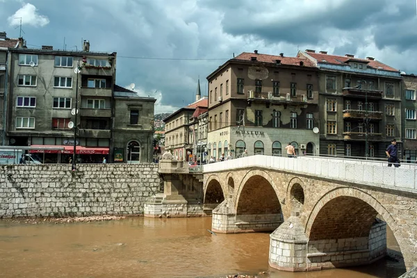 Saraybosna Bosna Haziran 2008 Latin Köprüsü Olarak Bilinen Latin Cuprija — Stok fotoğraf