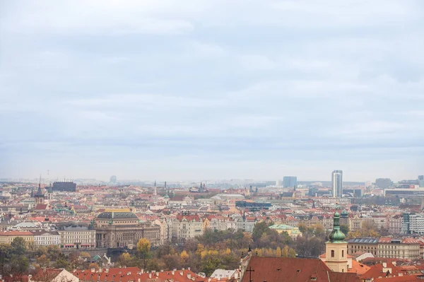 Panorama Prague République Tchèque Haut Château Pendant Après Midi Nuageux — Photo