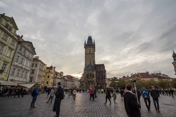 Prague Czechia Novembro 2019 Panorama Praça Cidade Velha Staromestske Namesti — Fotografia de Stock