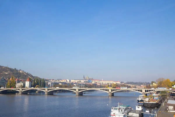 Panorama Van Oude Binnenstad Van Praag Tsjechië Met Een Focus — Stockfoto