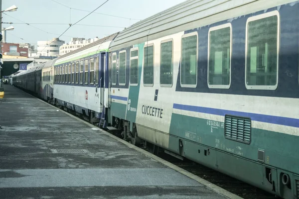 París Francia Diciembre 2008 Coche Pasajeros Del Tren Durmiente Llamado — Foto de Stock