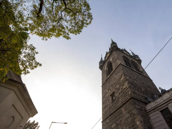 Torre Jidrisska Vez Vista Baixo Praga República Checa Jindrisska Vez — Fotografia de Stock