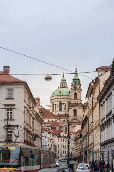 Prague Czechia Novembro 2019 Igreja São Nicolau Também Chamada Kostel — Fotografia de Stock