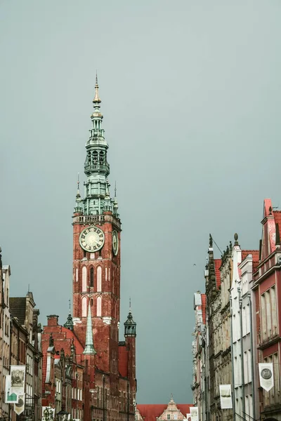 Gdansk Polska Czerwca 2009 Wieża Zegarowa Gdańskiego Ratusza Zwanego Także — Zdjęcie stockowe