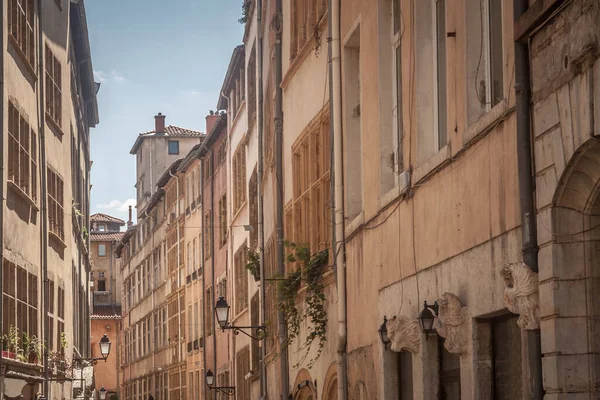 Typical Narrow Street Vieux Lyon Old Lyon Presqu Ile District — Stock Photo, Image