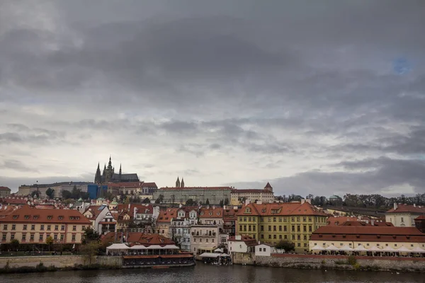 Panorama Vieille Ville Prague République Tchèque Automne Automne Avec Colline — Photo