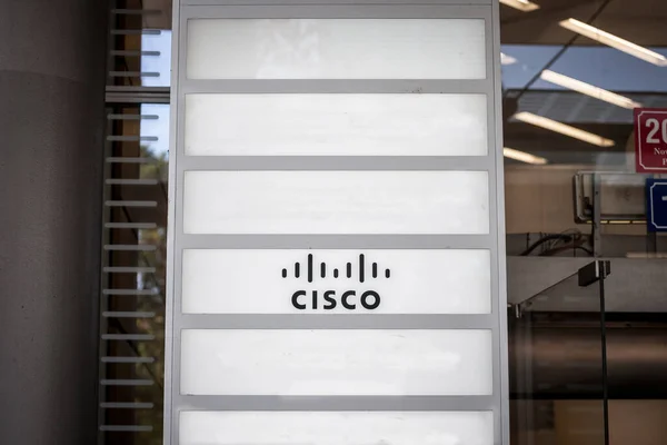 Prague Czechia October 2019 Logo Cisco System Depan Kantor Mereka — Stok Foto