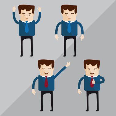 Farklı ifadeleri ve jestleri yönetim dünyasının dört adam.