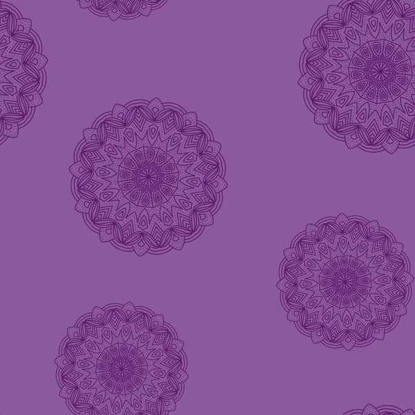 Patrón floral púrpura sin costuras — Vector de stock