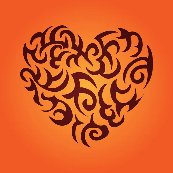 Heart. Celtic pattern — Stock Vector