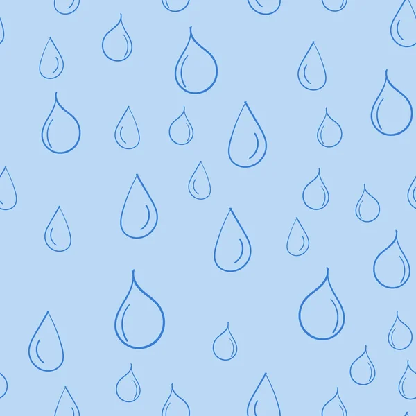Seamless pattern of cartoon water drop — Stock Vector