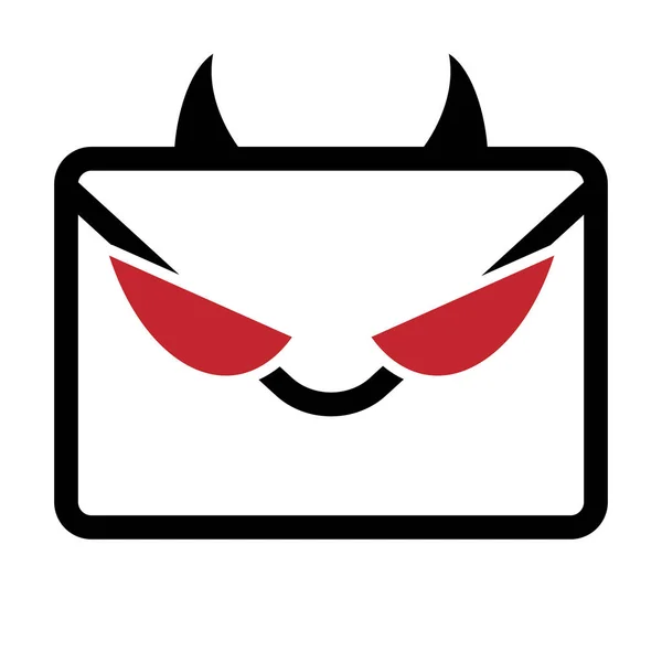 Spam, imagen del Spam del virus, ilustración del vector del icono color rojo — Archivo Imágenes Vectoriales