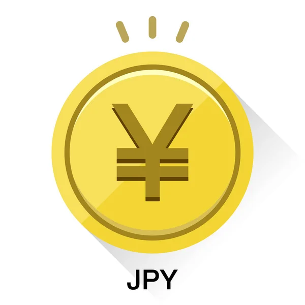 Japan Yen Jpy Geld Goldmünze Vektor Illustration Bild — Stockvektor