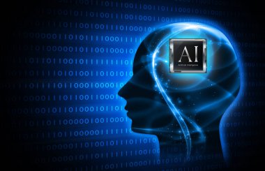 Mavi Zeka Yapay. Resim arkaplan resmi.