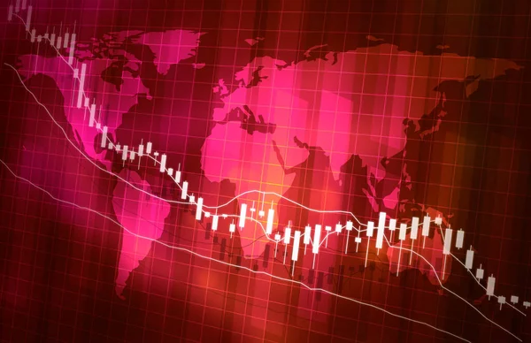 Stok fiyatı düşüşü grafik haritası resmi Kırmızı renk görsel tasarımı