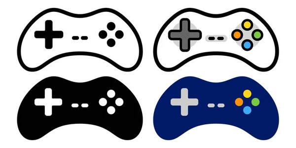 Video Game Controller Icon Set Illustration Vector — Stock Vector