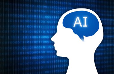 Mavi Zeka Yapay. Resim arkaplan resmi.