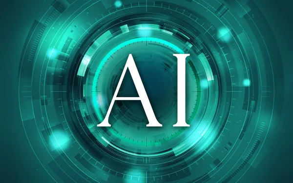 Green Intelligent Artificial brain mother computer. illustration background image.