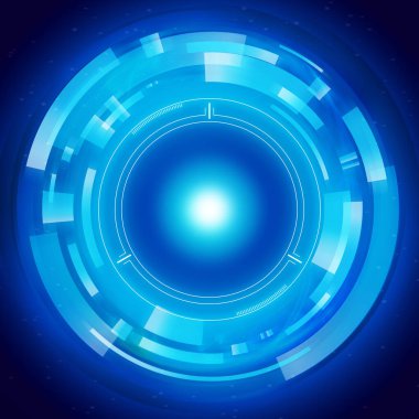 Mavi Zeka Yapay Beyin Ana Bilgisayar. Resim arkaplan resmi.