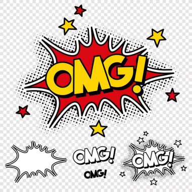 Oh benim Tanrı komik illüstrasyon vektör