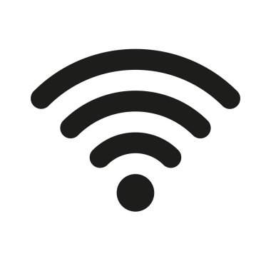 Wifi kablosuz internet sinyali düz simgesini uygulamalar için